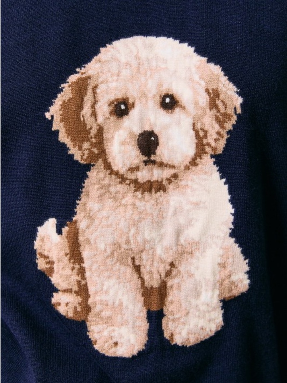 NWT Le Lis Navy Goldendoodle Dog Crew Neck Sweater Small - Picture 10 of 10